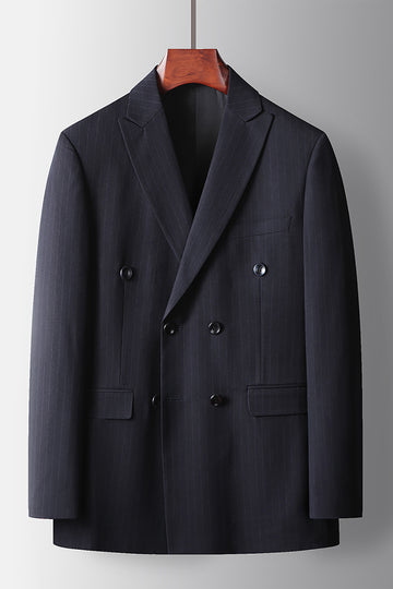 Navy Peak Lapel 2 Pieces Men's Formal Suits